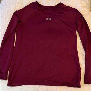 Under Armour Burgundy Crew Neck Top